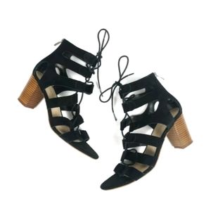 Marc Fisher suede stacked heel patsey sandals